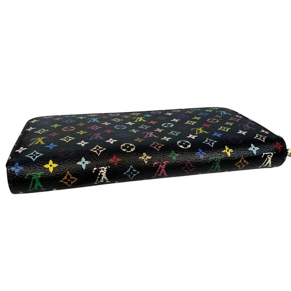 Louis Vuitton Murakami Wallet Multicolor Monogram Vintage Long Zippy Noir Purple - Picture 5 of 14
